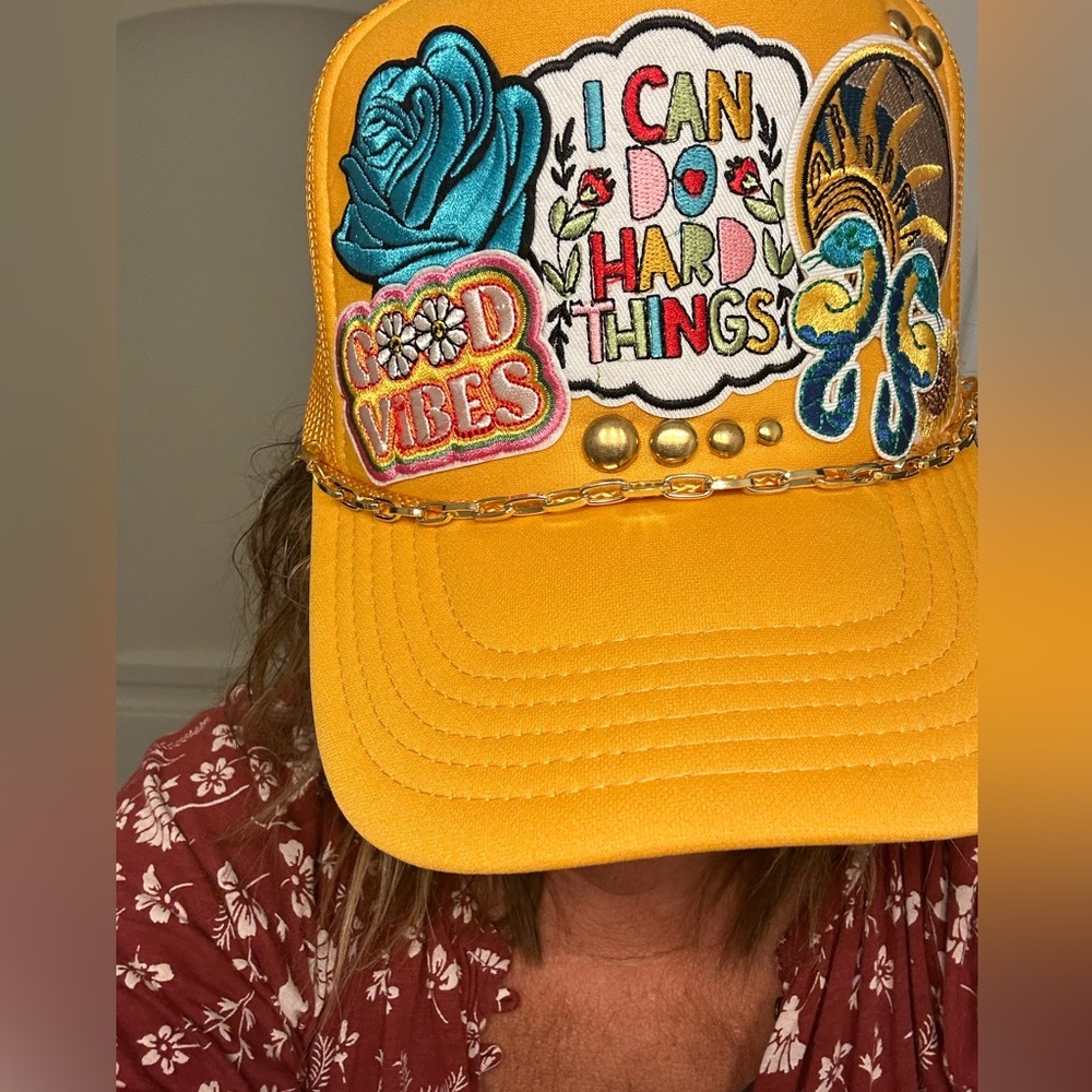 Vibrant Yellow Embroidered Cap